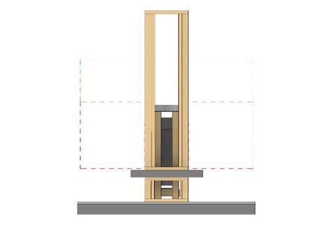 Linear 800 Double Side End Elevation From End
