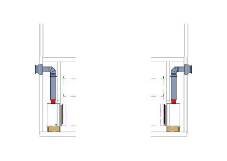 Symmetry RDV3611 Standard Frame Elevations Horizontal Flue