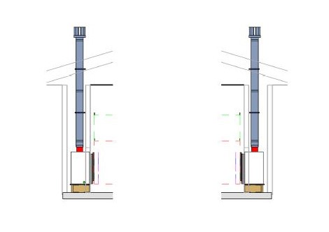 Symmetry RDV3611 Standard Frame Elevations Vertical Flue