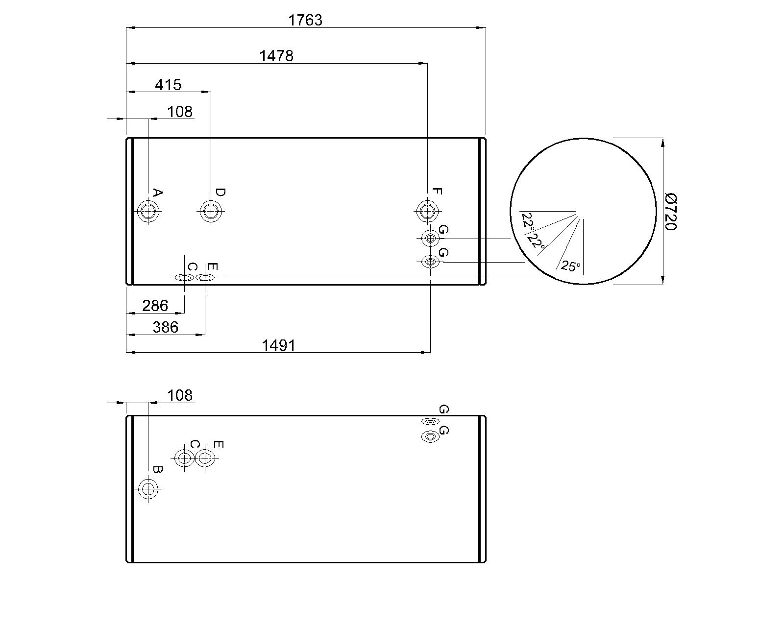 Commercial Enamel Storage Cylinder 440 L